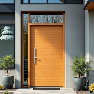 Haustür aus Holz mit Metallgriff in Bonn